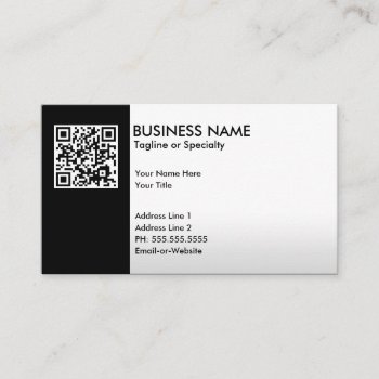 Professional Qr Code Business Card by asyrum at Zazzle