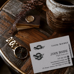 Professional QR Code Employee Pilot Airplane Business Card