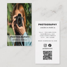 Professional QR Code Full Photo Business Card