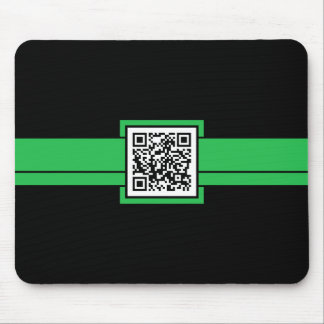 professional QR code : green ribbon Mouse Pad