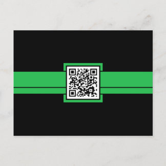 professional QR code : green ribbon Postcard