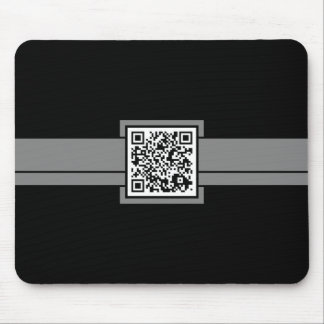 professional QR code : grey ribbon Mouse Pad