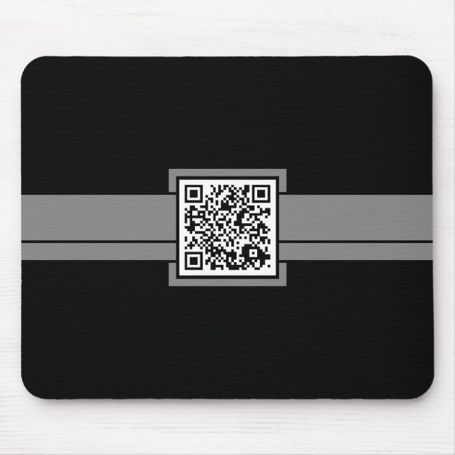 professional QR code : grey ribbon Mouse Pad (Front)