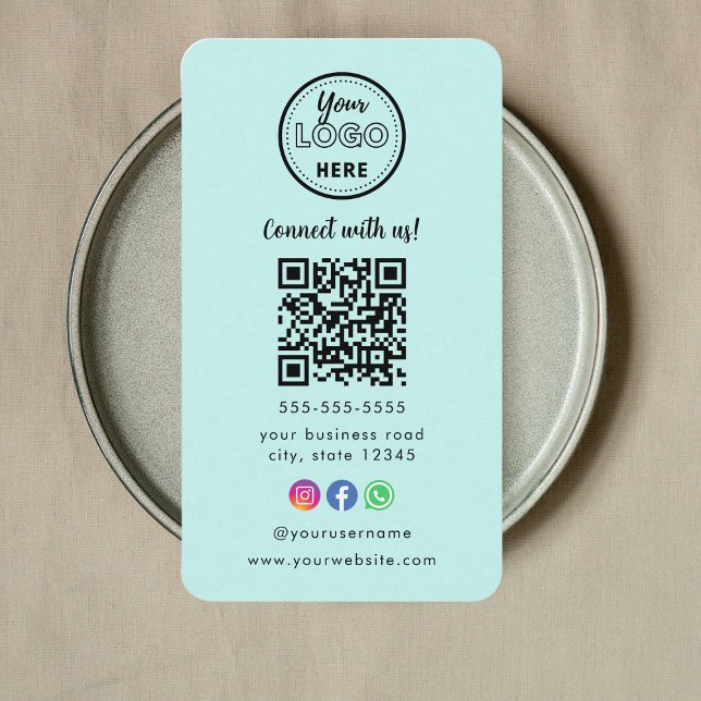Professional Qr Code Instagram Facebook Logo Business Card (Creator Uploaded)