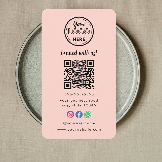 Professional Qr Code Instagram Facebook Logo Business Card (Creator Uploaded)