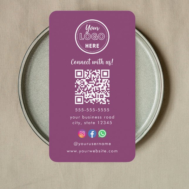 Professional Qr Code Instagram Facebook Logo Business Card (Creator Uploaded)