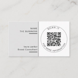 Professional QR Code Minimal Scannable Promotion Business Card