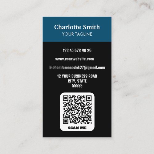 Professional QR Code Photo Business Card