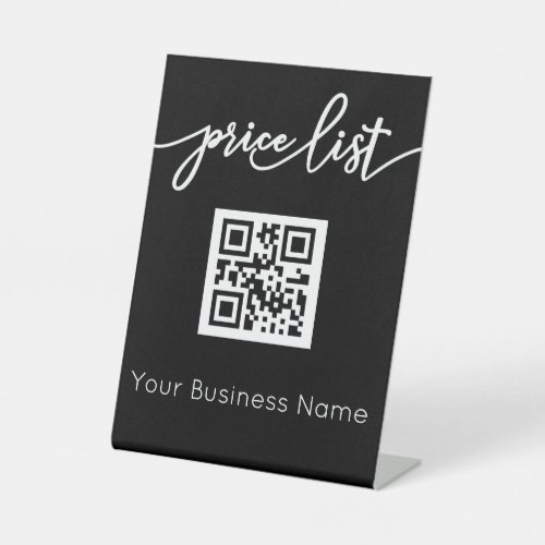 Professional QR Code Price List Pedestal Sign