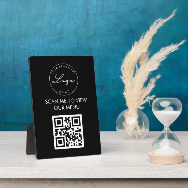 Professional QR Code Sign Restaurant Menu Plaque | Zazzle