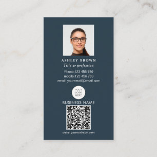 Professional QR code Simple real estate photo Busi Business Card