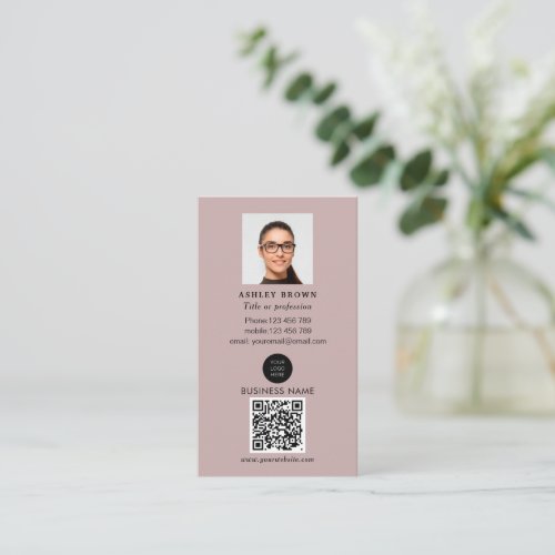 Professional QR code Simple real estate photo Busi Business Card
