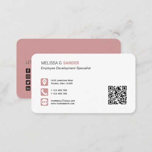 Professional QR code social media networking Busin Business Card