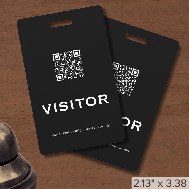 Professional QR Code Visitor Badge (Creator Uploaded)