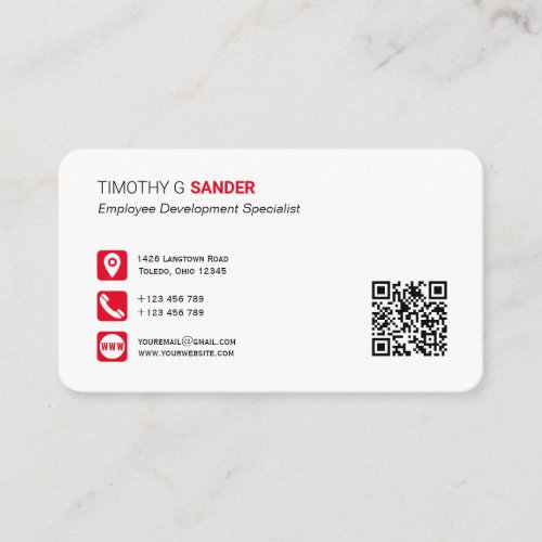Professional QR code with social media networking  Business Card