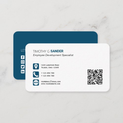 Professional QR code with social media networking  Business Card