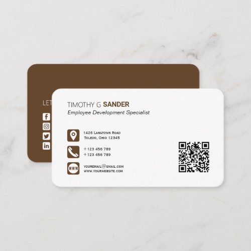 Professional QR code with social media networking  Business Card
