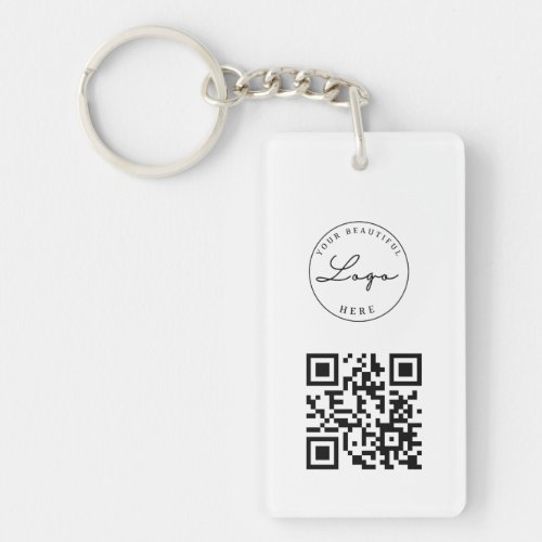 Professional QR Code Your Logo Custom Keychain
