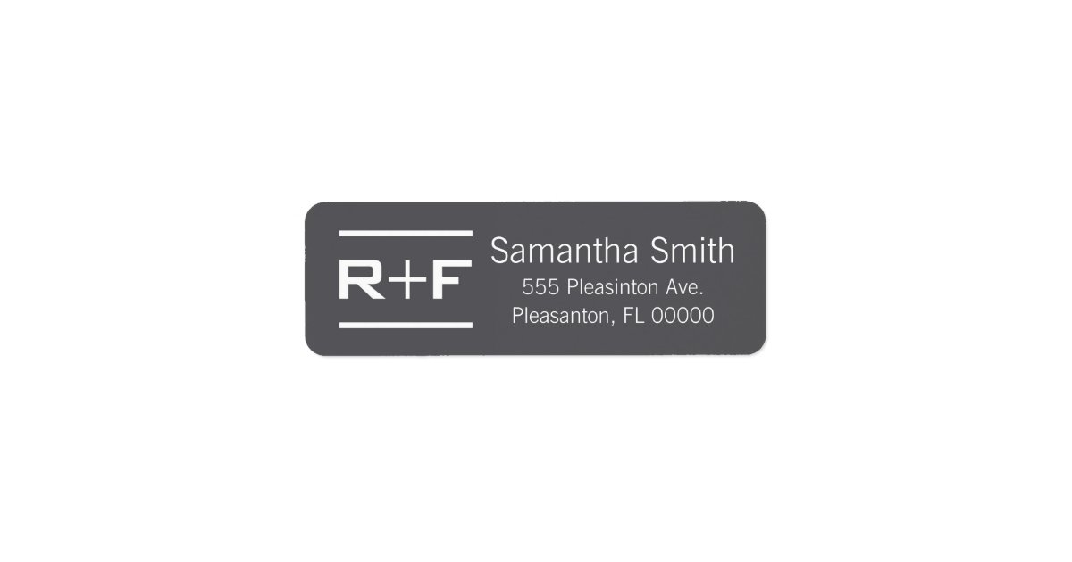 Professional R+F Return Address Labels | Zazzle.com