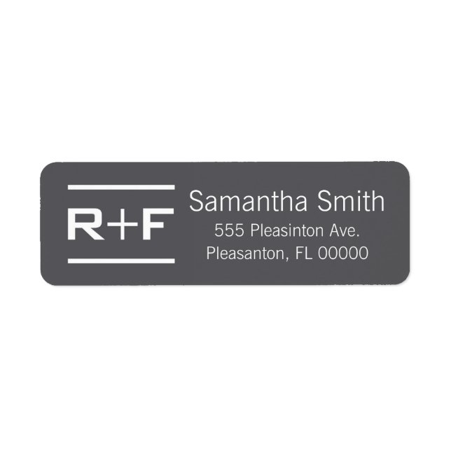 Professional R+F Return Address Labels (Front)