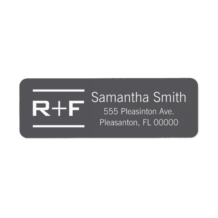 Professional R+F Return Address Labels | Zazzle.com