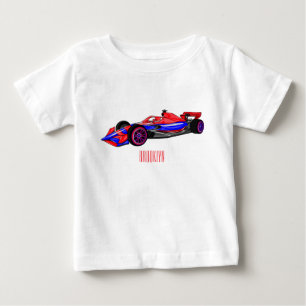 Professional racing car cartoon illustration baby T-Shirt