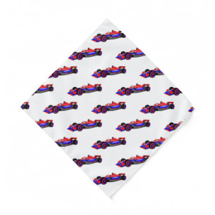 Professional racing car cartoon illustration bandana