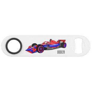 Professional racing car cartoon illustration bar key