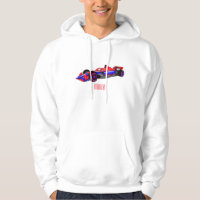 Professional racing car cartoon illustration