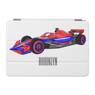 Professional racing car cartoon illustration iPad mini cover