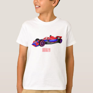 Professional racing car cartoon illustration T-Shirt