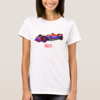 Professional racing car cartoon illustration