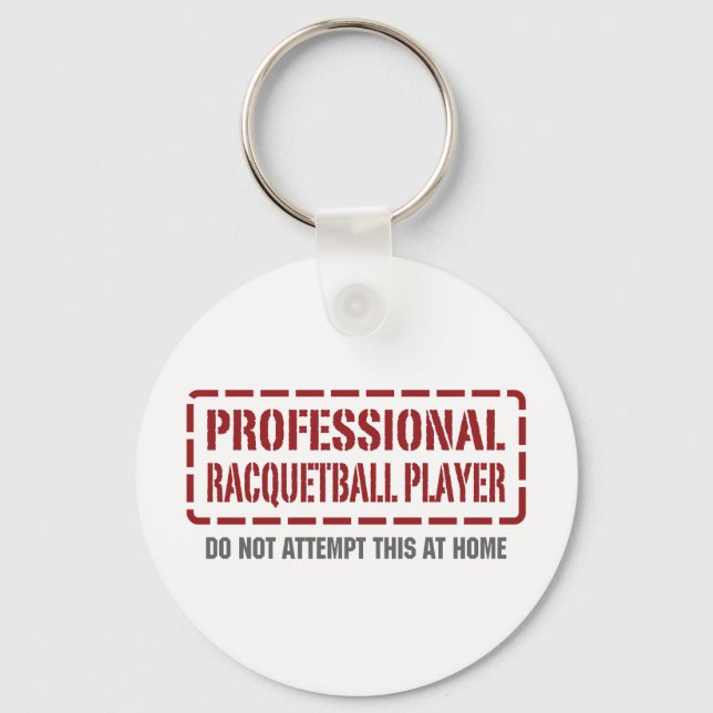 Professional Racquetball Player Keychain (Front)