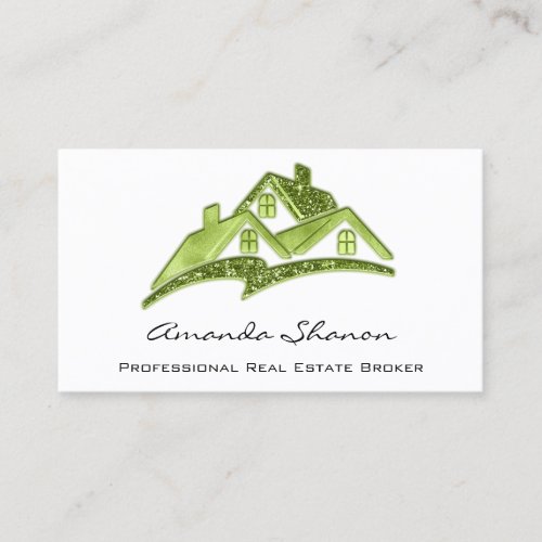 Professional Real Estate Agent Broker Home Mint Business Card