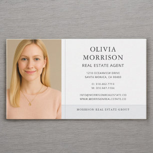 Professional Real Estate Agent Photo Business Card