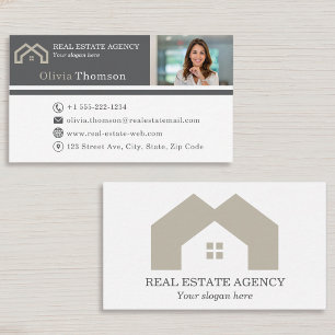 Professional Real estate agent photo  Business Card