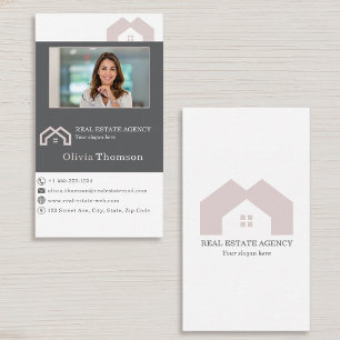Professional Real estate agent photo  Business Card