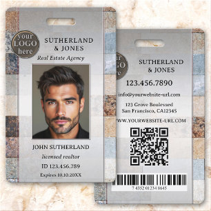 Professional Real Estate Agent Photo ID Badge