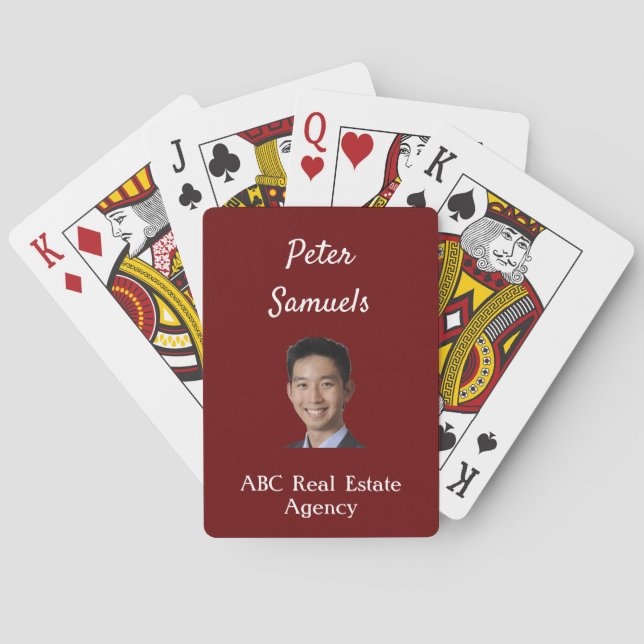 Professional Real Estate Agent Poker Cards (Back)