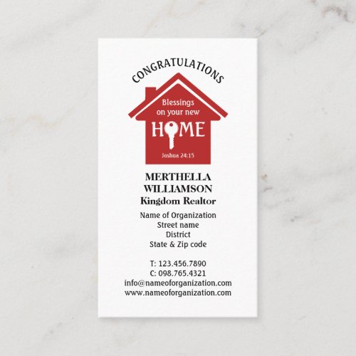 Professional REAL ESTATE AGENT Realtor Business Card