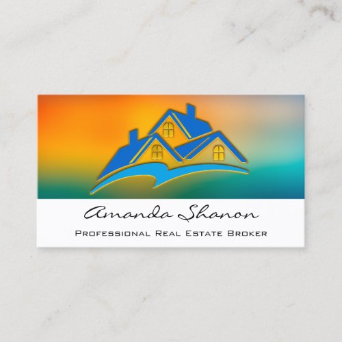 Professional Real Estate Broker House Sell Agent Business Card