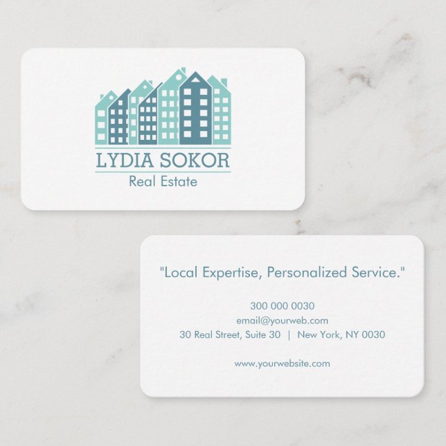 Professional Real Estate Business Card (Front/Back)