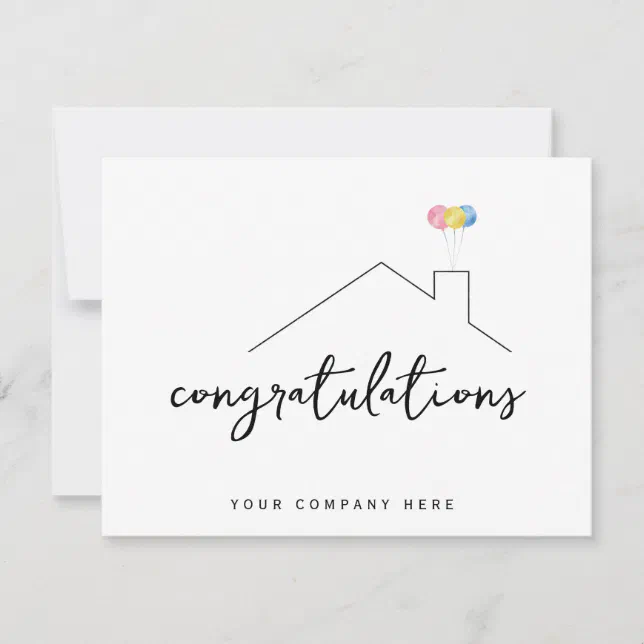 Professional Real Estate Congratulations New Home Card | Zazzle