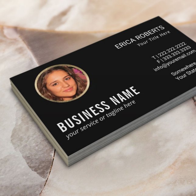 Professional Real Estate Elegant Instagram Photo Business Card (Creator Uploaded)