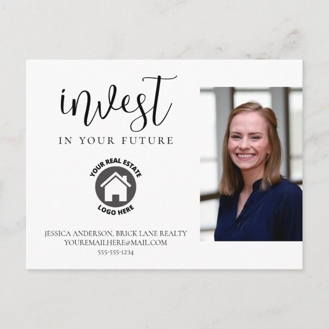 Professional Real Estate Farming Photo Postcard (Front)