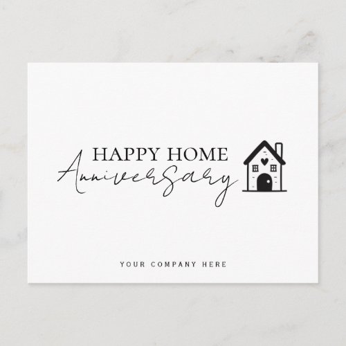 Professional Real Estate Happy Home Anniversary   Postcard