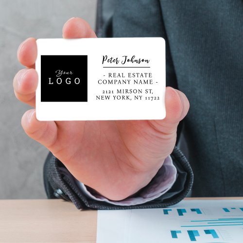 Professional Real Estate Logo Custom Name Address  Rubber Stamp