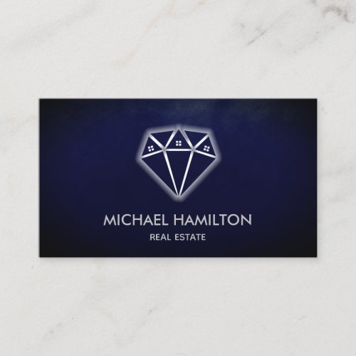 Professional real estate modern diamond house logo business card