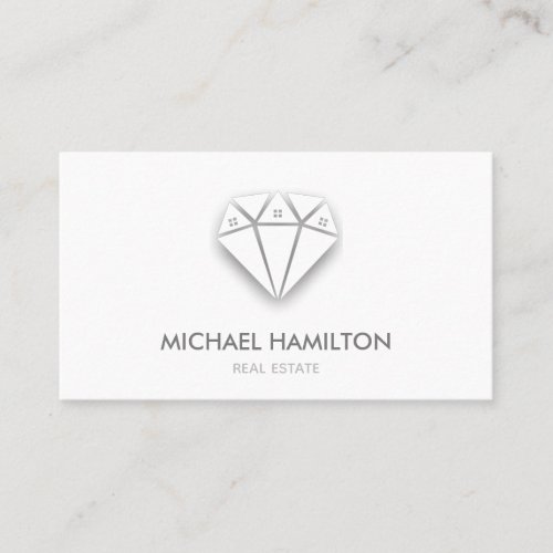 Professional real estate modern diamond house logo business card