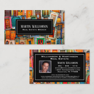 Professional Real Estate Modern Doors Photo Business Card